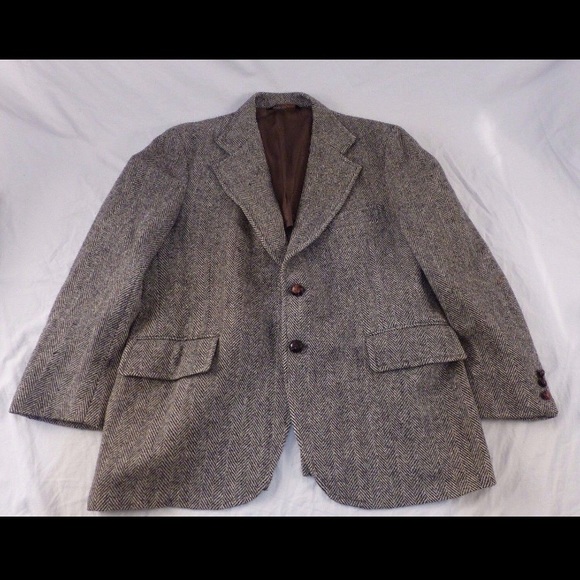 Palm Beach Other - Palm Beach Vintage 100% Wool Herringbone Blazer
